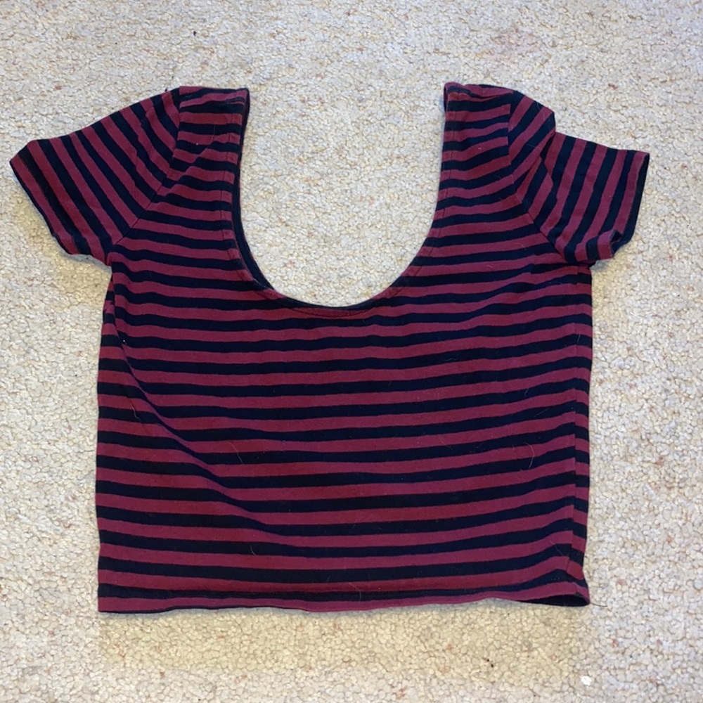 Cute Striped Crop Top